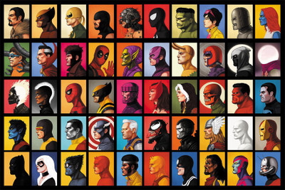 

RadhaKripa the super heros Poster Paper Print(18 inch X 12 inch, Rolled)