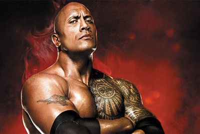 

RadhaKripa Dwayne Johnson the rock po3 Paper Print(18 inch X 12 inch, Rolled)