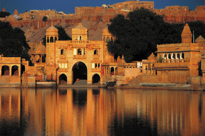

RadhaKripa gadi sagar temple rajasthan Paper Print(18 inch X 12 inch, Rolled)