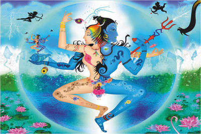 

RadhaKripa shiv parvati Poster Paper Print(18 inch X 12 inch, Rolled)