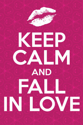 

RadhaKripa keep calm and fall in love Poster Paper Print(18 inch X 12 inch, Rolled)