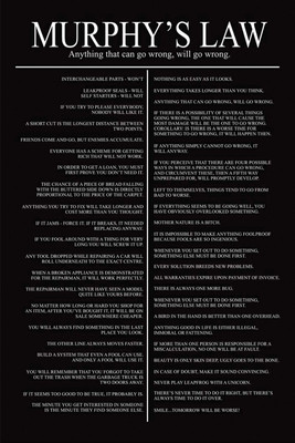 

RadhaKripa Murphys law Paper Print(18 inch X 12 inch, Rolled)