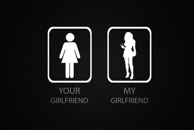 

your girlfriend my girlfriend Paper Print(18 inch X 12 inch, Rolled)
