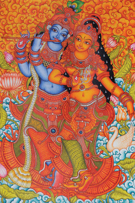 

RadhaKripa mural paintings of krishna poster Poster Paper Print(18 inch X 12 inch, Rolled)