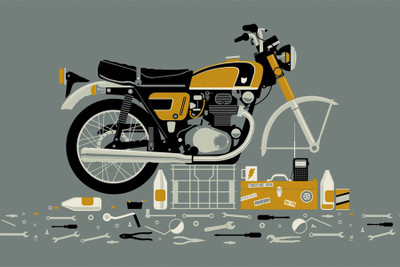 

RadhaKripa Black Keys bike Poster Paper Print(18 inch X 12 inch, Rolled)