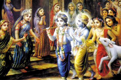 

krishn balram Paper Print(18 inch X 12 inch, Rolled)