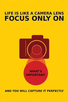 

RadhaKripa life is like a camera Poster Paper Print(18 inch X 12 inch, Rolled)