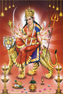 

BikriKendra Maa Durga sherawali Poster Paper Print(18 inch X 12 inch, Rolled)