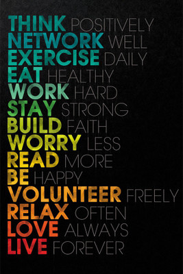 

think positively Paper Print(18 inch X 12 inch, Rolled)
