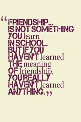 

RadhaKripa friendship is not something you learn Paper Print(18 inch X 12 inch, Rolled)