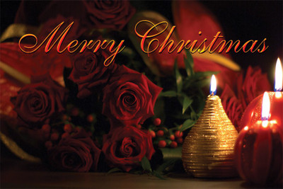 

RadhaKripa merry christmas roses Poster Paper Print(18 inch X 12 inch, Rolled)