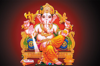 

BikriKendra ganpati ganesha Poster Paper Print(18 inch X 12 inch, Rolled)