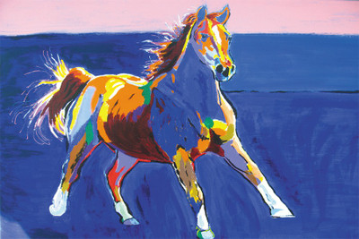 

the blue horse Paper Print(18 inch X 12 inch, Rolled)