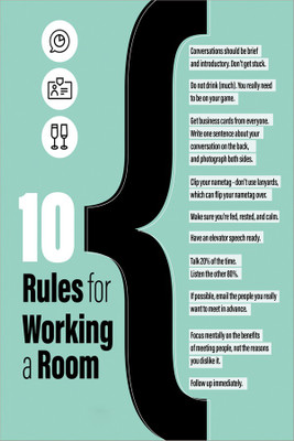 

10 Rules for Working a Room Paper Print(18 inch X 12 inch, Rolled)