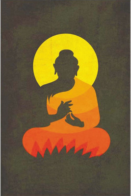 

Buddha on Lotus Silhouette Paper Print(18 inch X 12 inch, Rolled)