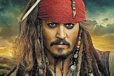 

RadhaKripa Pirates of the Caribbean Poster Paper Print(18 inch X 12 inch, Rolled)