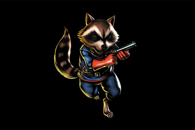 

RadhaKripa gun fox Paper Print(18 inch X 12 inch, Rolled)