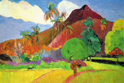 

BikriKendra Tahitian landscape poster po92 Poster Paper Print(18 inch X 12 inch, Rolled)