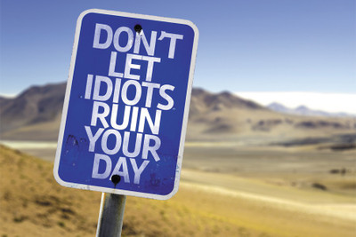 

BikriKendra dont let idiot run your day Poster Paper Print(18 inch X 12 inch, Rolled)