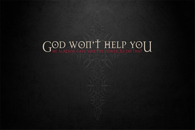 

BikriKendra God wont help you Poster Paper Print(18 inch X 12 inch, Rolled)