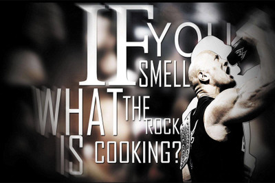 

RadhaKripa The Rock Quote if you smell what the rock is cooking Poster Paper Print(18 inch X 12 inch, Rolled)