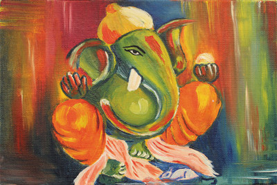 

RadhaKripa gaj raj Paper Print(18 inch X 12 inch, Rolled)