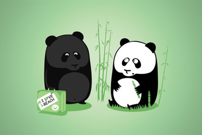 

RadhaKripa funny panda cartoon Paper Print(18 inch X 12 inch, Rolled)