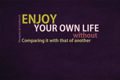 

RadhaKripa enjoy your own life Poster Paper Print(18 inch X 12 inch, Rolled)