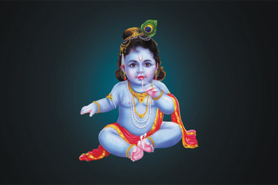 

RadhaKripa god krishna Paper Print(18 inch X 12 inch, Rolled)