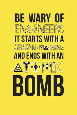 

BikriKendra be wary of engineers Poster Paper Print(18 inch X 12 inch, Rolled)