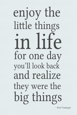 

RadhaKripa enjoy the little things Poster Paper Print(18 inch X 12 inch, Rolled)