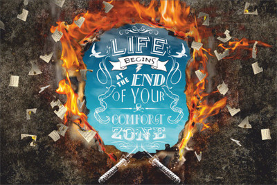 

RadhaKripa life begins at the end Poster Paper Print(18 inch X 12 inch, Rolled)
