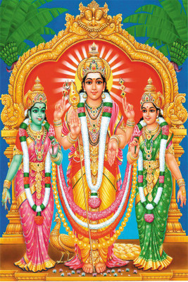 

BikriKendra god lord shanmuga bala valli devasena murugan kumaran Poster Paper Print(18 inch X 12 inch, Rolled)