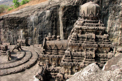

RadhaKripa kailas tample Poster Paper Print(18 inch X 12 inch, Rolled)