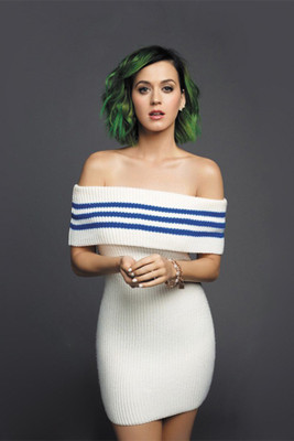 BikriKendra Katy Perry Green haired Poster Paper Print(18 inch X 12 inch, Rolled)