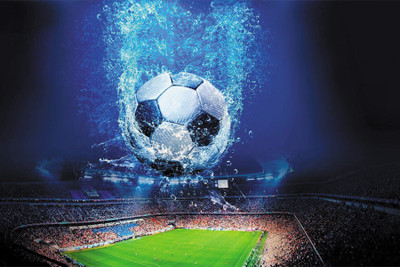 

BikriKendra foot ball water Poster Paper Print(18 inch X 12 inch, Rolled)