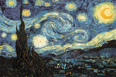 

RadhaKripa Starry Night by Vincent van Gogh Poster Paper Print(18 inch X 12 inch, Rolled)