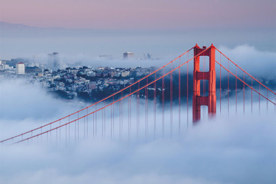 

RadhaKripa foggy golden gate bridge Poster Paper Print(18 inch X 12 inch, Rolled)