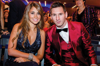 

RadhaKripa lionel messi and antonella roccuzzo Poster Paper Print(18 inch X 12 inch, Rolled)