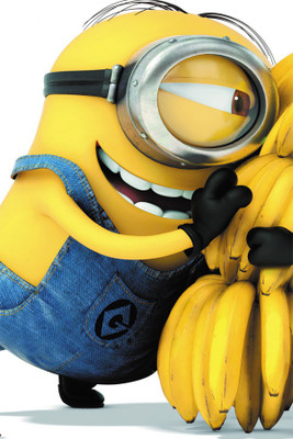 

RadhaKripa minion with banana Poster Paper Print(18 inch X 12 inch, Rolled)