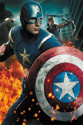 

RadhaKripa Captain America Hawkeye avengers Poster Paper Print(18 inch X 12 inch, Rolled)