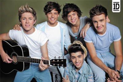 

one direction with guitar Paper Print(18 inch X 12 inch, Rolled)