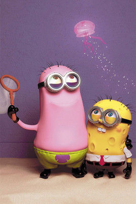 

BikriKendra Minions Sponge Bo Poster Paper Print(18 inch X 12 inch, Rolled)