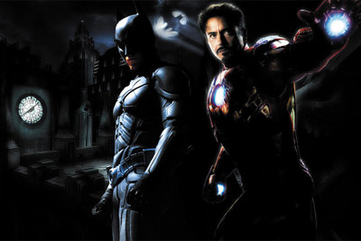 

batman and ironman Paper Print(18 inch X 12 inch, Rolled)