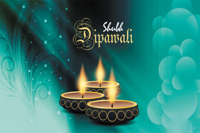 

RadhaKripa happy diwali greeting Poster Paper Print(18 inch X 12 inch, Rolled)