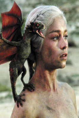 

BikriKendra daenerys dragon game of thrones Poster Paper Print(18 inch X 12 inch, Rolled)