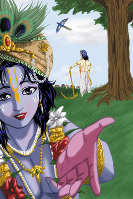 

Krsna calling Paper Print(18 inch X 12 inch, Rolled)
