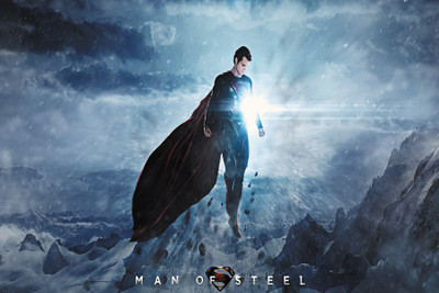 

RadhaKripa Man of Steel Fly Poster Paper Print(18 inch X 12 inch, Rolled)