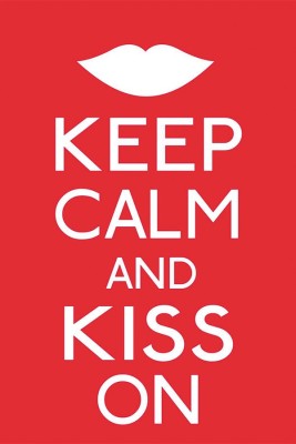 

RadhaKripa Keep Calm And Kiss On Poster Paper Print(18 inch X 12 inch, Rolled)