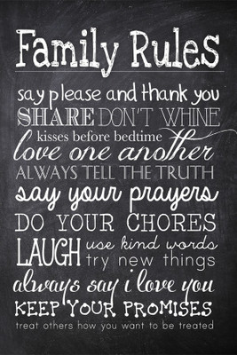 

BikriKendra family rules Poster Paper Print(18 inch X 12 inch, Rolled)